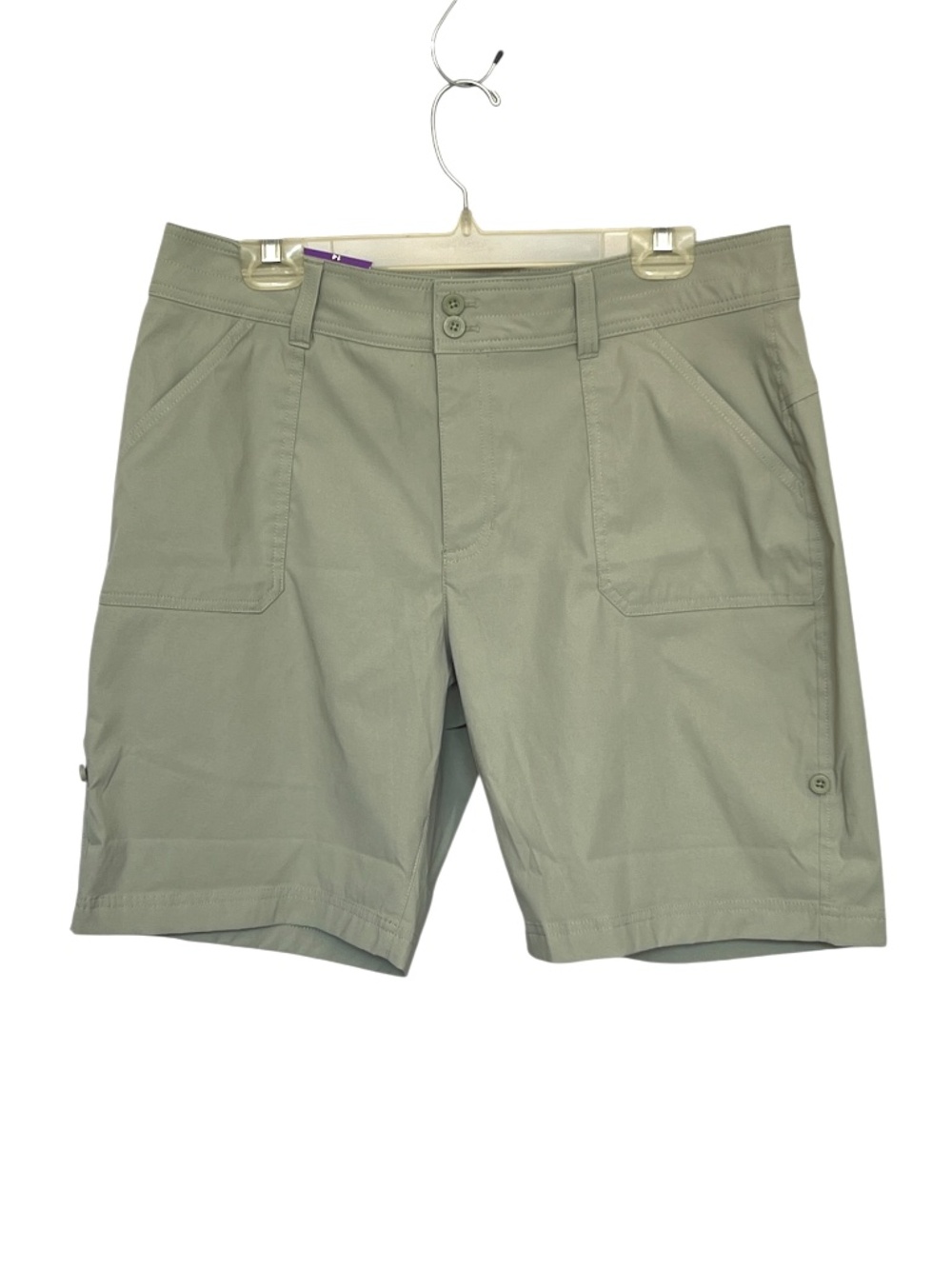 Eddie Bauer Shorts Rolled Hem Bermuda Green Size 14 New